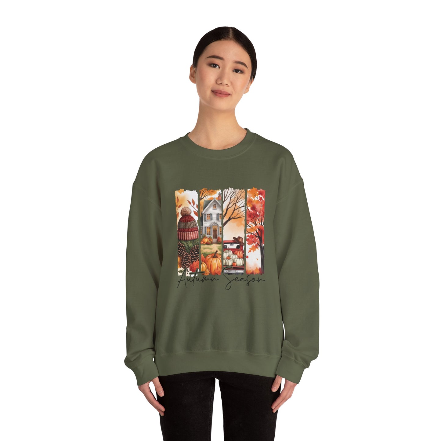 Autumn Vibes Crewneck Sweatshirt, Cozy Fall Sweatshirt, Unisex Autumn Apparel, Seasonal Fashion Gift, Fall Decor Sweatshirt